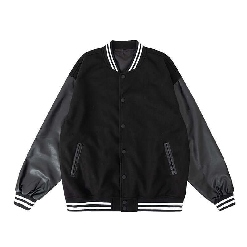 Men's Varsity Jacket Waterproof Sleeves and Cotton Blend College Varsity Jacket Bomber Style Jacket - Fullfit